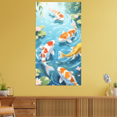 Toile Anime koi swimming in the pond (Insitu(Salon))