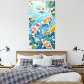 Toile Anime koi swimming in the pond (Insitu(Chambre))