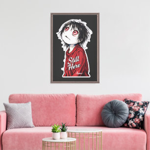 Toile Anime sombre "Toujours là" Esthétique Illustratio