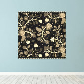 Toile Anishinaabe Floral Beaded Applique Art (Insitu (Plancher de Bois))