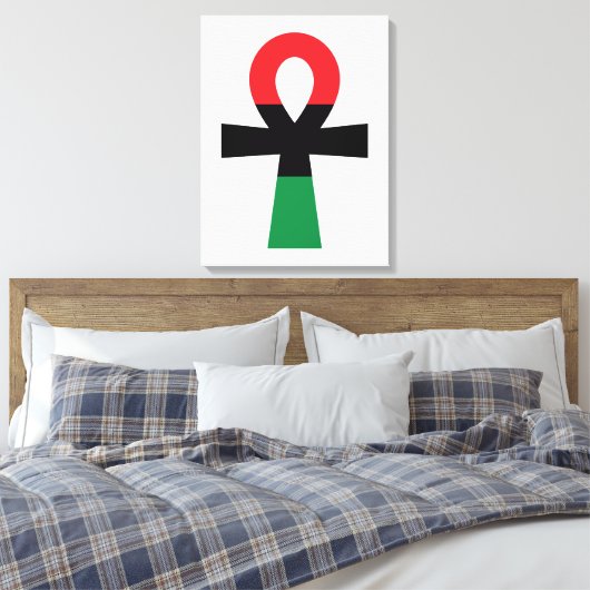 Toile Ankh rouge, noir et vert (Insitu(Chambre))