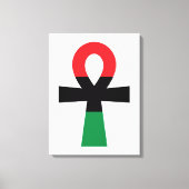 Toile Ankh rouge, noir et vert (Recto)