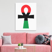 Toile Ankh rouge, noir et vert (Insitu(Salon))