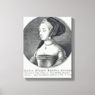 Toile Anne Boleyn, gravé à l'eau-forte par Wenceslaus