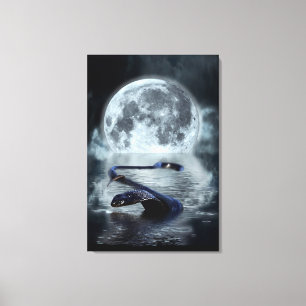 Toile Année chinoise du serpent d'eau Serpent noir