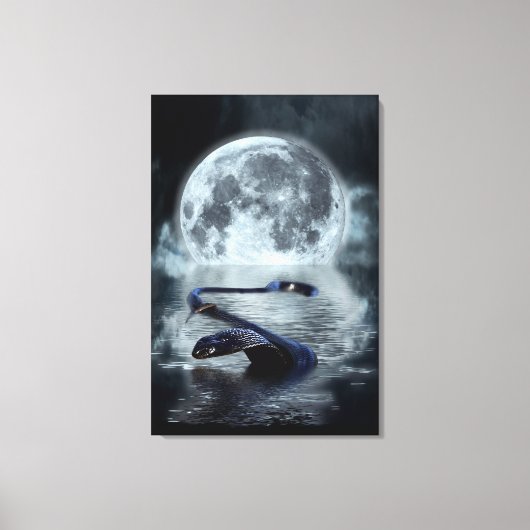 Toile Année chinoise du serpent d'eau Serpent noir (Recto)