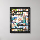 Toile Anniversaire 33 Photo Collage personnalisé (Recto)