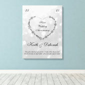 Toile Anniversaire d'argent personnalisable (Insitu (Plancher de Bois))