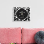 Toile Anniversaire de mariage de 25 ans en Damask argent (Insitu(Salon))