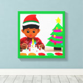 Toile Anniversaire de Noël 4 (Insitu (Plancher de Bois))