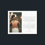 Toile Anniversaire du Mariage customisé Photo & Vows<br><div class="desc">Design moderne et élégant imprimé Customisé Anniversaire de Mariage Photo & Vows Canvas Imprimer qui peut être customisé avec votre texte. Cliquez sur le bouton "Customiser" et utilisez notre outil de conception pour modifier ce modèle. Découvrez le magasin Graphic Art Design pour d'autres produits qui correspondent à ce design !...</div>