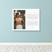 Toile Anniversaire du Mariage customisé Photo & Vows (Insitu (Plancher de Bois))