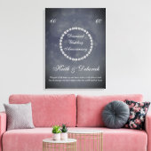 Toile Anniversaire du Mariage diamant personnalisable (Insitu(Salon))