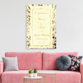 Toile Anniversaire du Mariage d'or personnalisable (Insitu(Salon))