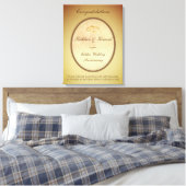 Toile Anniversaire du Mariage d'or personnalisable (Insitu(Chambre))