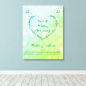 Toile Anniversaire du Mariage Emeraude personnalisable (Insitu (Plancher de Bois))