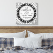 Toile Anniversaire du Mariage Monogramme avec coeur (Insitu(Chambre))