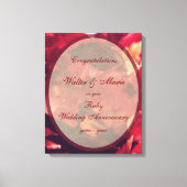 Toile Anniversaire du Mariage Ruby personnalisable (Recto)