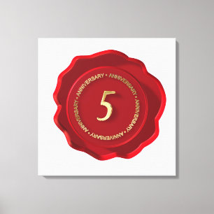 Toile Anniversaire du sceau de cire rouge