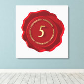 Toile Anniversaire du sceau de cire rouge (Insitu (Plancher de Bois))
