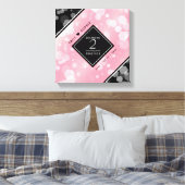 Toile Anniversaire Mariage élégant du 2e Rose Quartz (Insitu(Chambre))