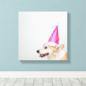 Toile Anniversaire Pembroke Welsh Corgi Chien (Insitu (Plancher de Bois))