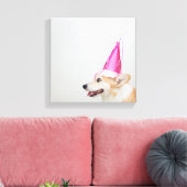 Toile Anniversaire Pembroke Welsh Corgi Chien (Insitu(Salon))