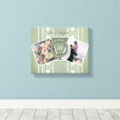 Toile Anniversaire personnalisé 2 Photos+Modèles (Insitu (Plancher de Bois))