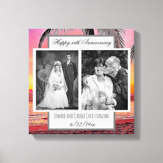 Toile Anniversaire photo Mariage de temps en temps (Recto)