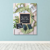 Toile Annonce de grossesse Fête de bienvenue pour bébé (Insitu (Plancher de Bois))