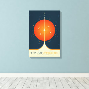 Toile Annonce Sci-Fi, Horloge Atomique Orange, Espace Pr