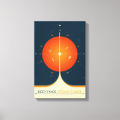 Toile Annonce Sci-Fi, Horloge Atomique Orange, Espace Pr (Recto)