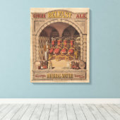 Toile Annonce Vintage Pour Belfast Ginger Ale. (Insitu (Plancher de Bois))