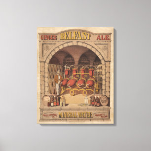 Toile Annonce Vintage Pour Belfast Ginger Ale.