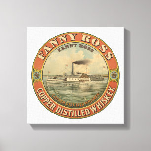 Toile Annonce Vintage Pour Fanny Ross Cuivre Distillée W