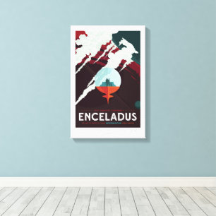 Toile Annonce Voyage Sci-Fi, Planet Encelade
