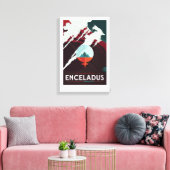 Toile Annonce Voyage Sci-Fi, Planet Encelade (Insitu(Salon))