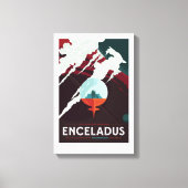 Toile Annonce Voyage Sci-Fi, Planet Encelade (Recto)