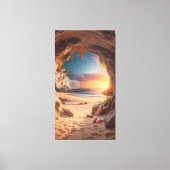 Toile Anse secrète au coucher du soleil — Une escapade d (Recto)