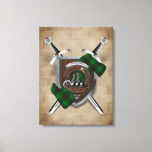 Toile Anstruther Clan Badge Crossed Swords Canvas Imprim