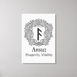 Toile Ansuz-rune / Prospérité, Vitalité