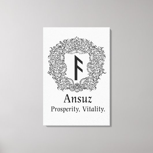 Toile Ansuz-rune / Prospérité, Vitalité (Recto)