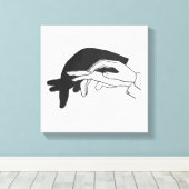 Toile Anteater Silhouette main (Insitu (Plancher de Bois))