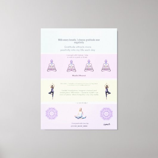 Toile ANTI-Stress with every breath I choose gratitude (Recto)