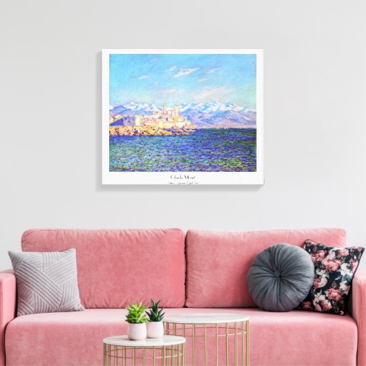 Toile Antibes, Effet après-midi, 1888 Claude Monet cool, (Insitu(Salon))