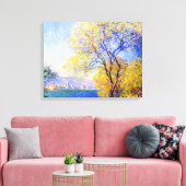 Toile Antibes vue depuis le Salis Gardens Claude Monet (Insitu(Salon))