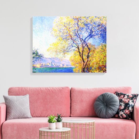 Toile Antibes vue depuis le Salis Gardens Claude Monet (Insitu(Salon))