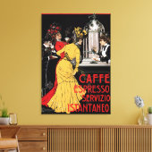 Toile Antique Café Italien Bar Espresso Ad Poster (Insitu(Salon))