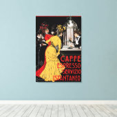 Toile Antique Café Italien Bar Espresso Ad Poster (Insitu (Plancher de Bois))