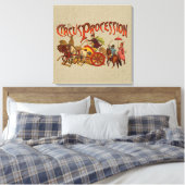 Toile Antique Cirque Parade Clowns Chevaux (Insitu(Chambre))